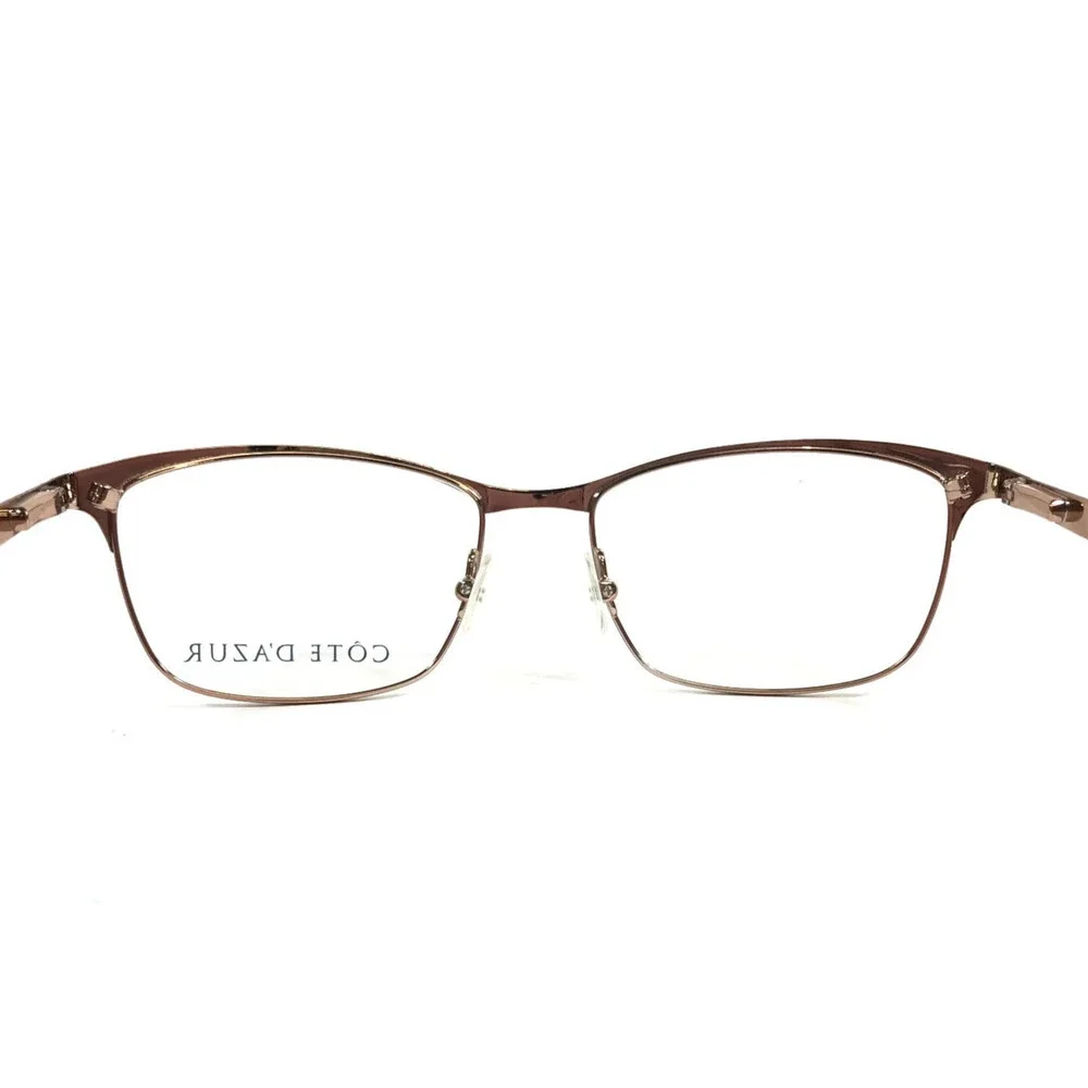 Cote D'Azur Eyeglasses Frames CDA-267 C2 Purple Rose Gold Cat Eye 50-16-135
